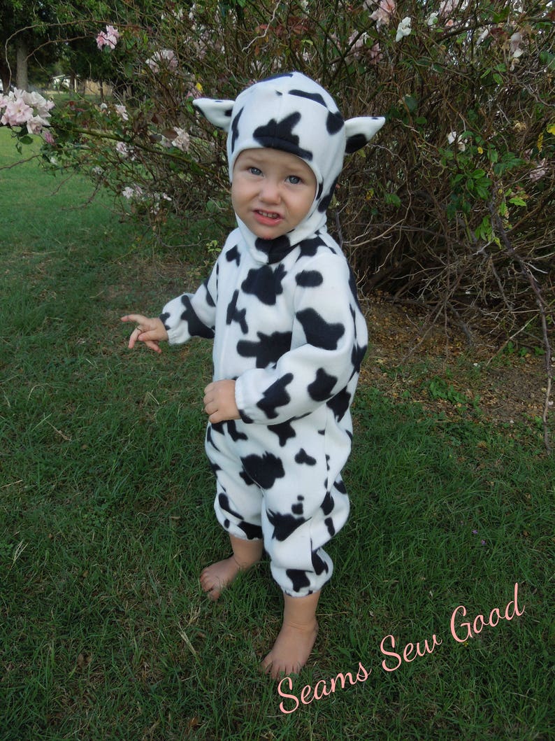 Calf Fleece Costumebaby Cow Costumeinfant Cow Costumecalf Etsy