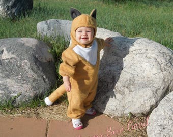 Fleece Baby Fox Costume-Infant Fox Costume-Baby Fox Halloween Costume-Baby Fox Theater Costume