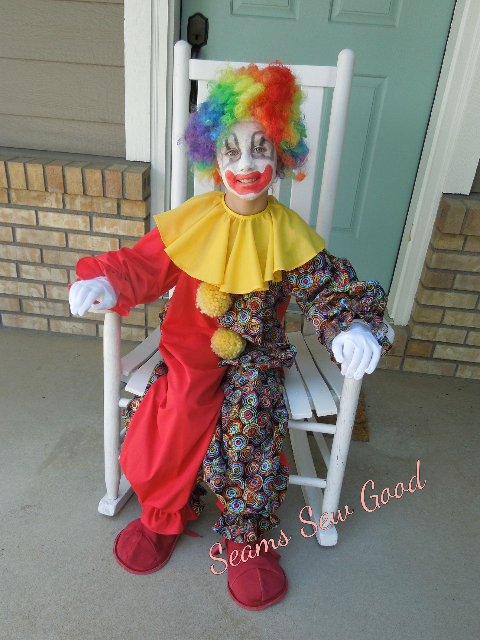 Child Clown Costumetoddler Clown Costumechild Clown Etsy