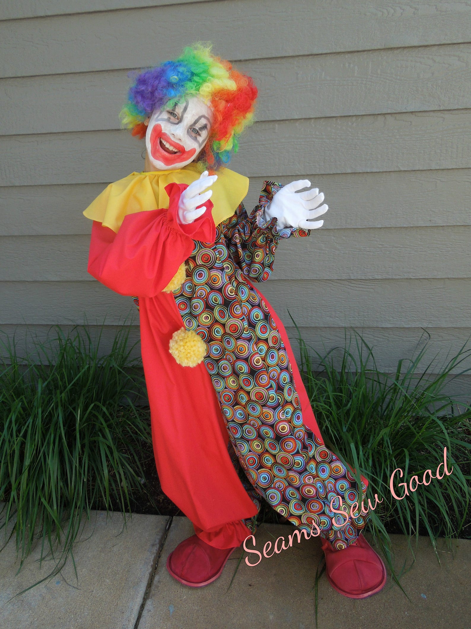 Child Clown Costumetoddler Clown Costumechild Clown Etsy