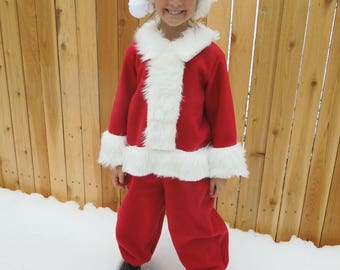 Santa Costume-Baby Santa Costume-Toddler Santa Costume-Child Santa Costume-Santa Halloween Costume-Santa Theater Costume