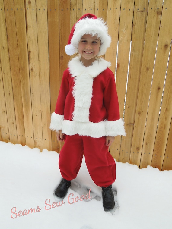 Santa Boy Costume Kids Red White Santa Boy Costume Kids Red White