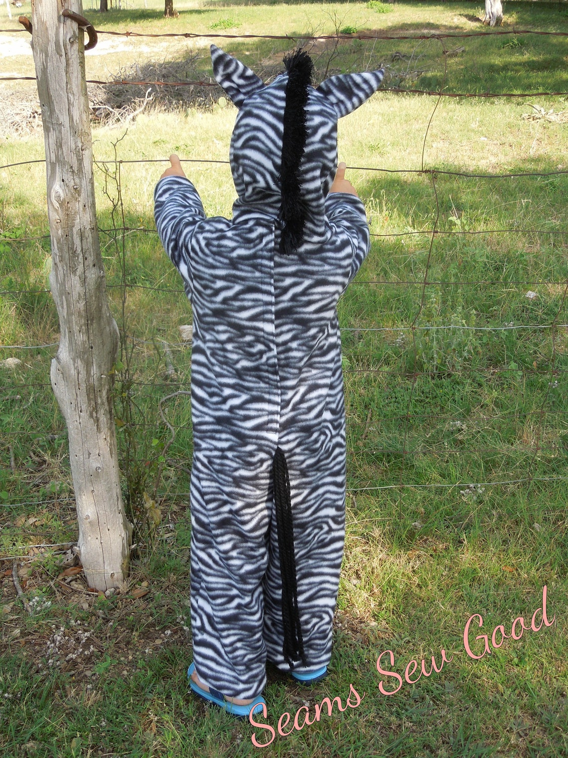 Zebra Fleece Costumetoddler Zebra Costumechild Zebra Etsy