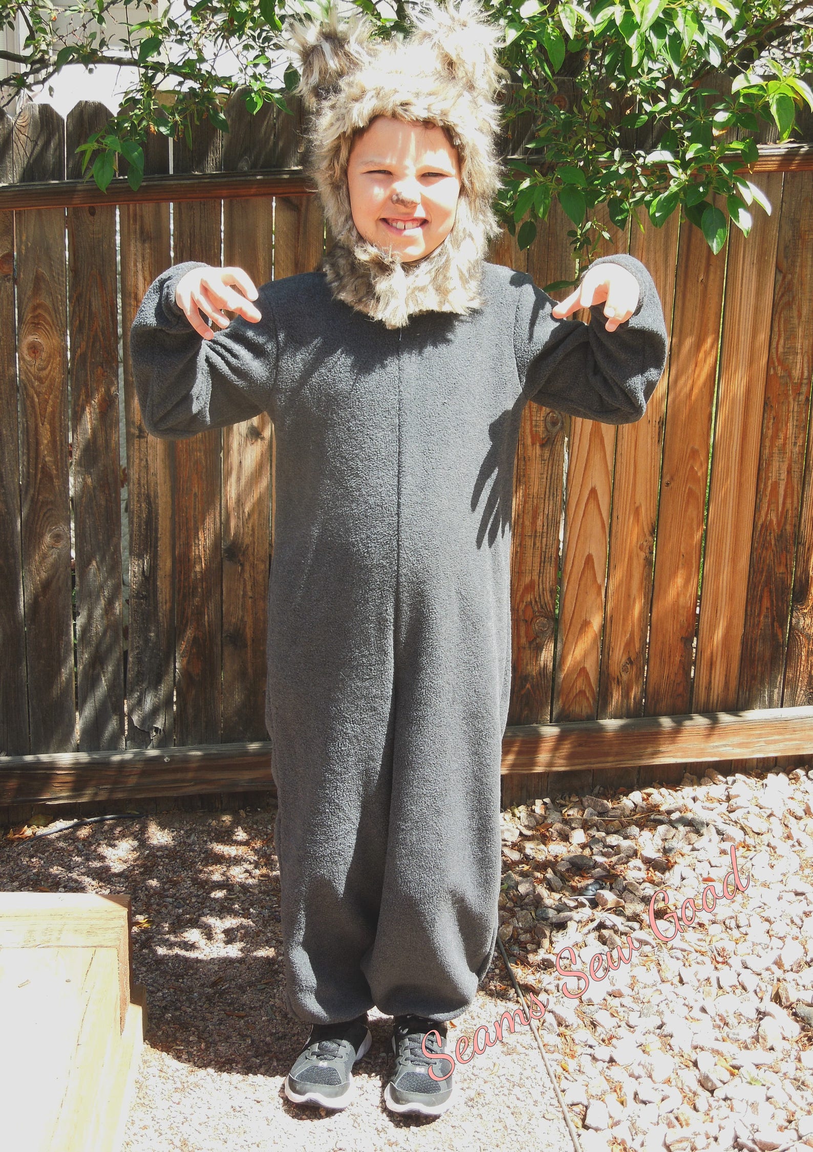 Fleece Grey Wolf Costumechild Wolf Costumetoddler Wolf Etsy