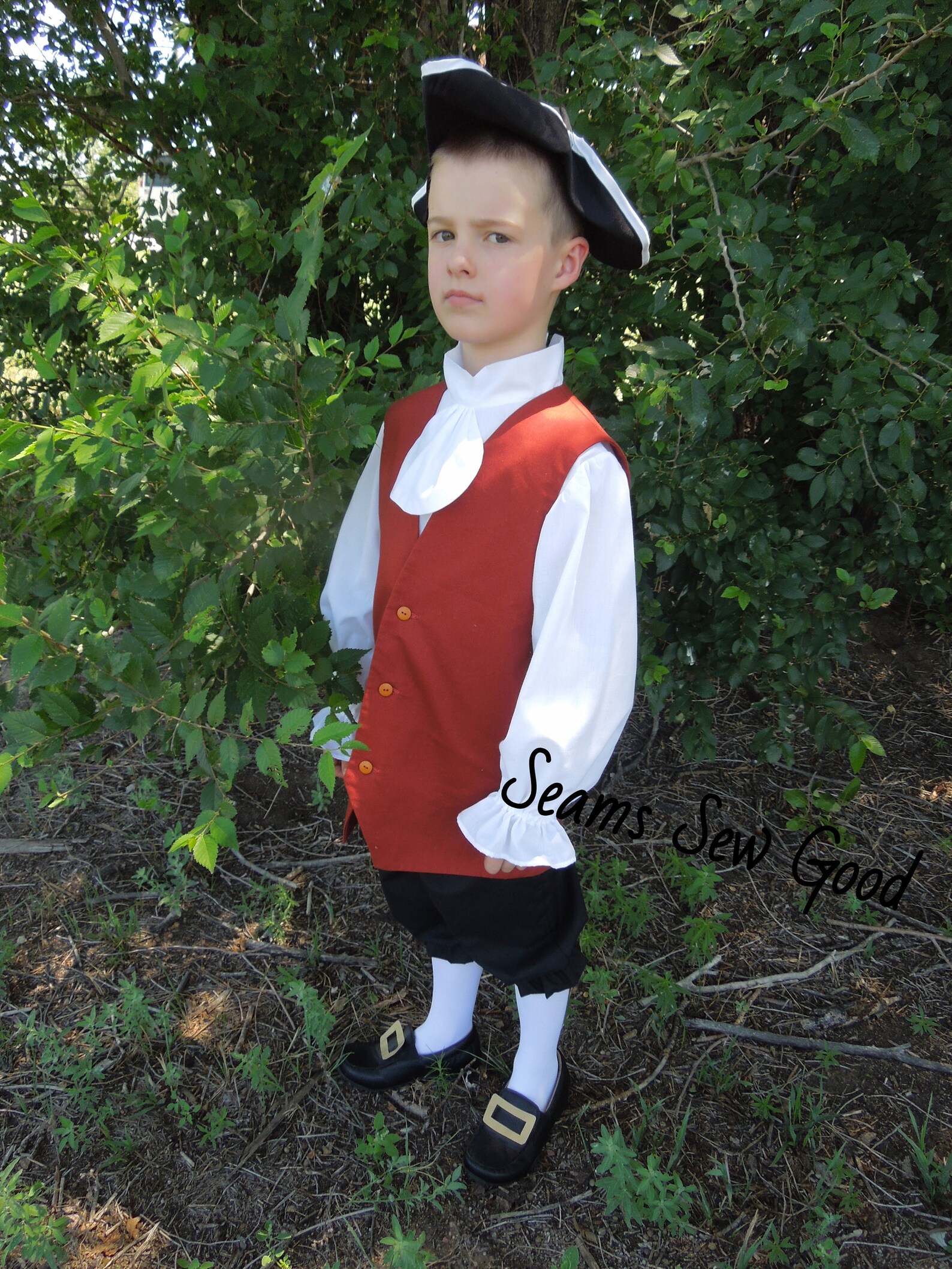 Male Colonial Costumeboy Patriot Costumecurriculum Days Boys Etsy