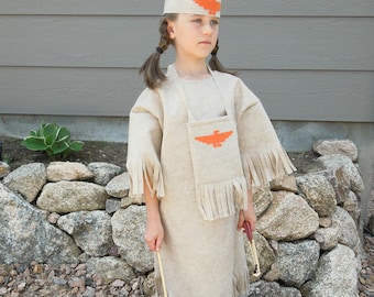 Indian Girl Costume-Indian Toddler Costume-Native American Girl Costume-Female Indian Halloween Costume-Indian Girl Theater Costume