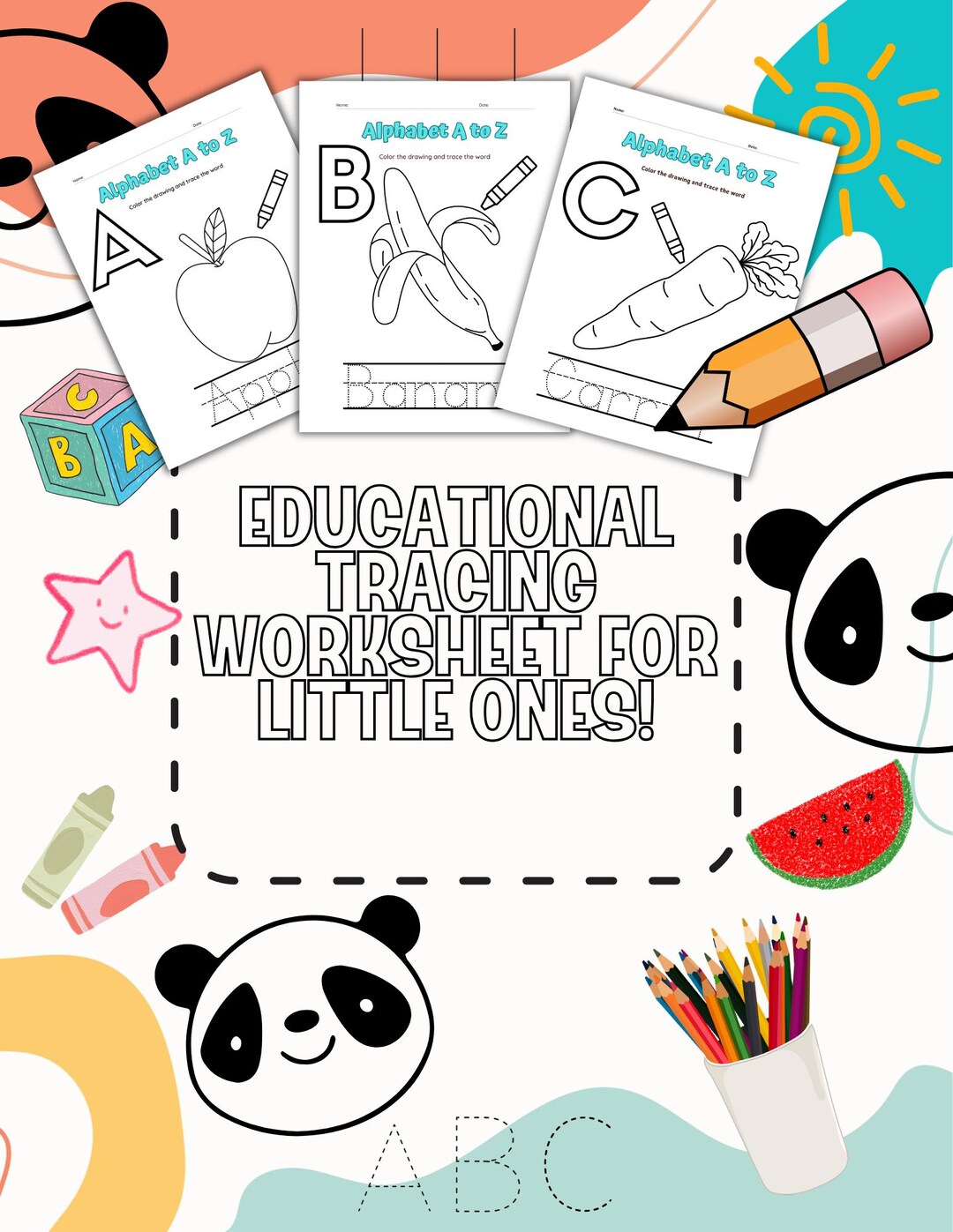 Download Abc Writing Alphabet Tracing Worksheets | Preschool ABC Handwriting Practice (PDF ...