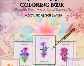 Reverse Coloring Book: Faded Wilds Garden - 40-Pages Instant Download (8.5x8.5 in)