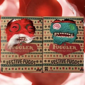 Unique Plushie | Fuggler | Festive Fuggs | Santa and Elf