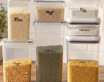 Indian Kitchen Labels Set Desi Spice Jar Labels Pantry Organization Stickers Desi Masala Labels for Kitchen Containers