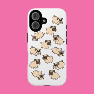Funda para teléfono con diseño de Pug de Puggers Designs, ideal para amantes de los perros, regalos de cumpleaños, accesorios para amantes de los animales, fundas resistentes.