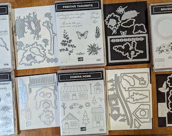 Stampin' Up! Rubber, Photopolymer & Cling Stamp sets w/Dies (J)