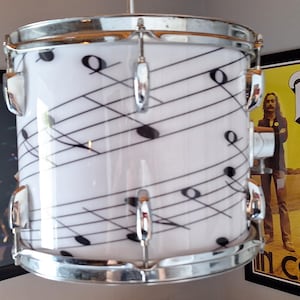 Music Notes - Custom Drum Tom Ceiling Light - Pendant Drum Light