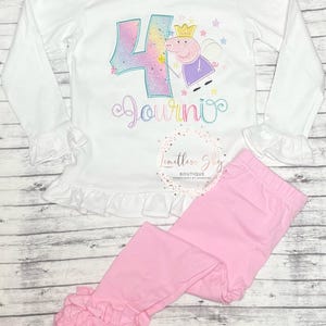 Girls Peppa Pig Inspired Birthday Shirt- Birthday Outfit