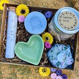 Gardener&#39;s Gift Set - Self Care Gift Set With Gardener Soap, Gardener Salve, Gardener&#39;s hand Scrub, Bath Salts, Handmade Wellness Gift