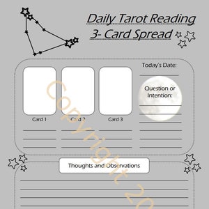 Steenbok | Dierenriem dagelijkse Tarot afdrukbare | Tijdschrift afdrukbaar | 7x9,25 | Maan Achtergrond