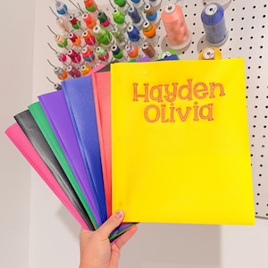 Embroidered Folder | Personalized Folder | New Style | Exclusively on Etsy