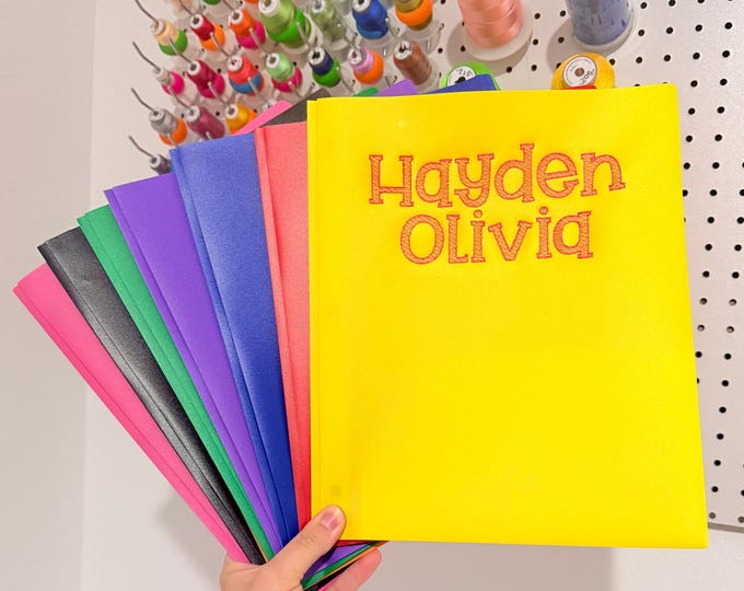 Embroidered Folder | Personalized Folder | New Style | Exclusively on Etsy