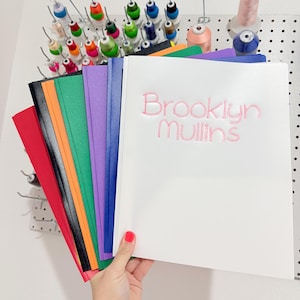 Personalized Embroidered School Folder: 3-Prong, 2-Pocket