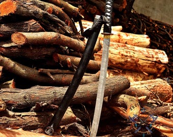 Hand-Forged Damascus Katana Sword | Traditional Japanese Samurai Sword Replica | Collectible Gift for Men Gift For Him