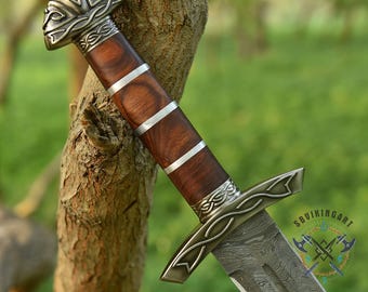 Northman Viking Sword Replica with Wooden Scabbard, Norse Decor Collectible, Medieval Fantasy Display Piece, Viking Gift for Him