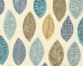 Laminated cotton tablecloth fitted by TAILORING or by ELASTIC or DRAPED, Leaves