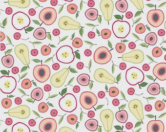 Custom Laminated Cotton Tablecloth, Riley Blake Apple Orchard, Choose Fit
