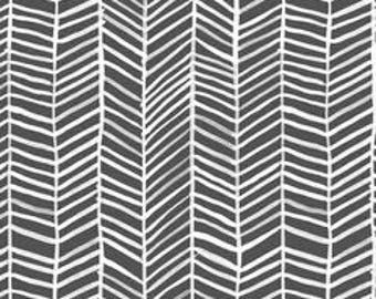 Laminated cotton tablecloth fitted by TAILORING or fitted by ELASTIC or DRAPED, Cloud9 black and white herringbone
