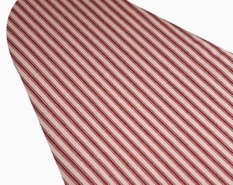 Ironing Board Cover with or without optional 100 percent WOOL IRONING PAD, variety of sizes, Red and Cream Ticking