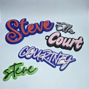 3d printed name labels