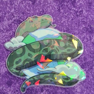 Jörmungandr Glossy Sticker - Midgard Serpent Ball Python for Norse Mythology fans