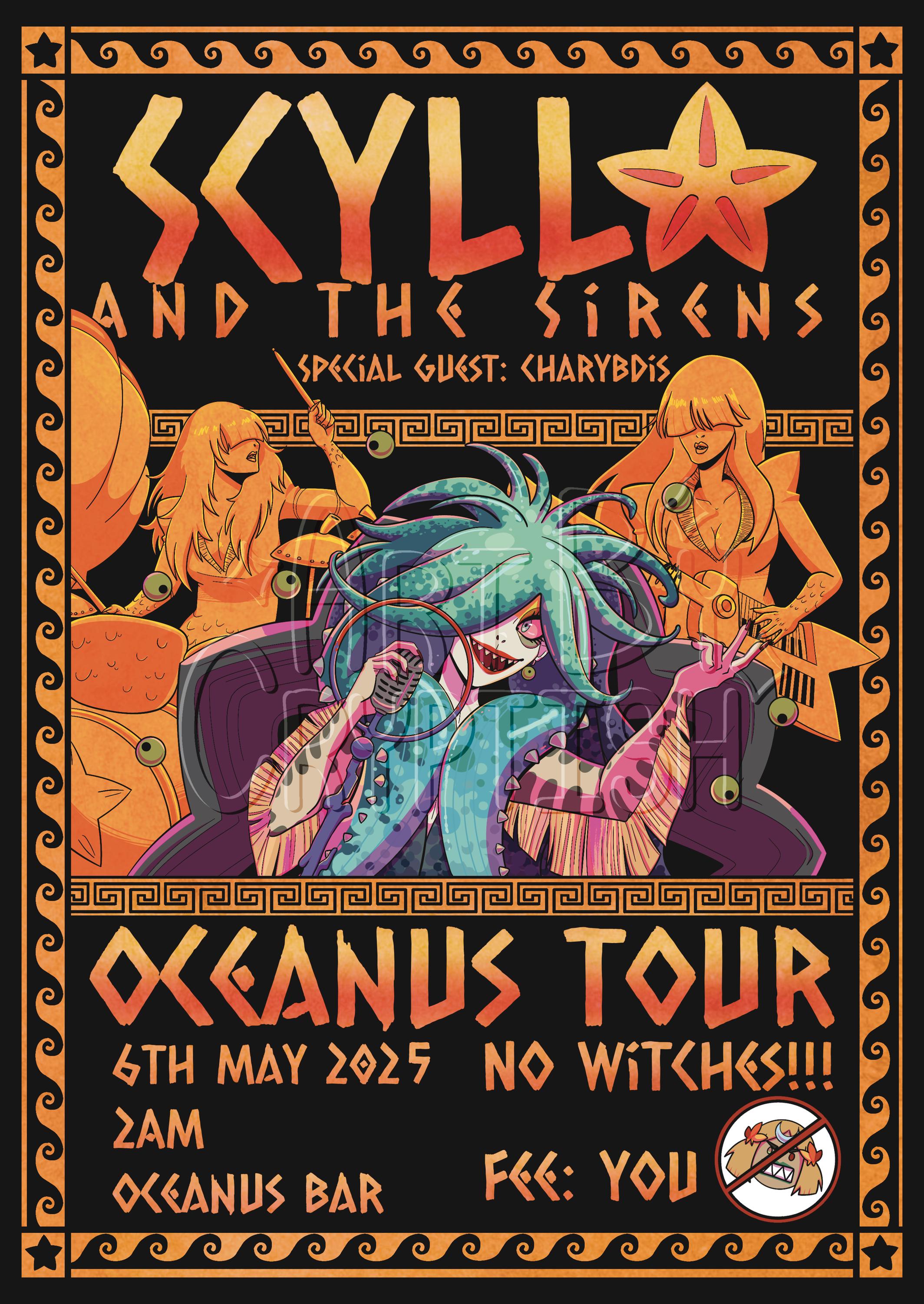 Scylla and the Sirens Concert A5 Print - Hades Game Fan Art - Etsy