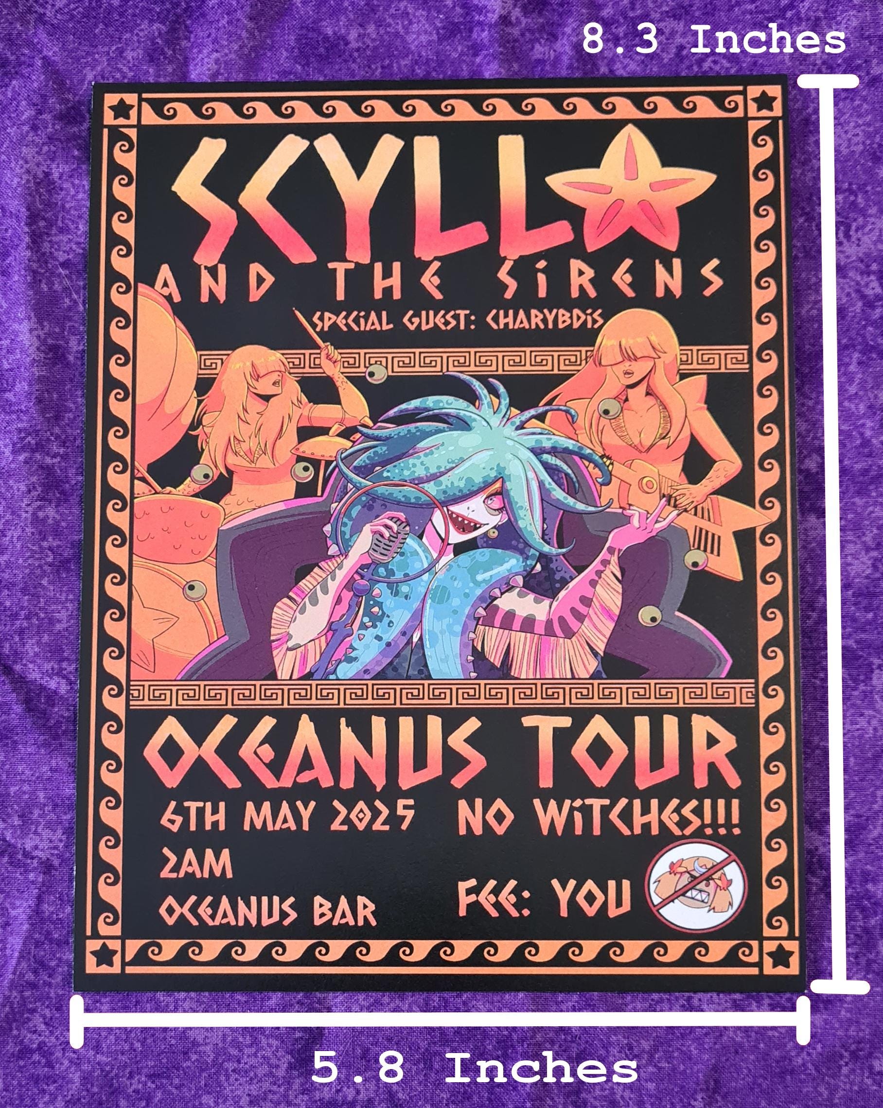 Scylla and the Sirens Concert A5 Print - Hades Game Fan Art - Etsy
