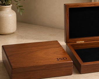 Large Personalized Keepsake Box | Wooden Memory Box | Custom Birthday Gift for Him | Graduation Gift | Retirement | Groomsmen Wedding Gift