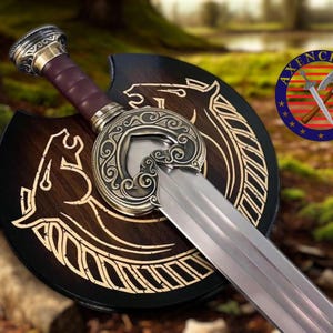 Handmade Stainless Steel Sword Medieval sword Movie Sword With Wall Mount