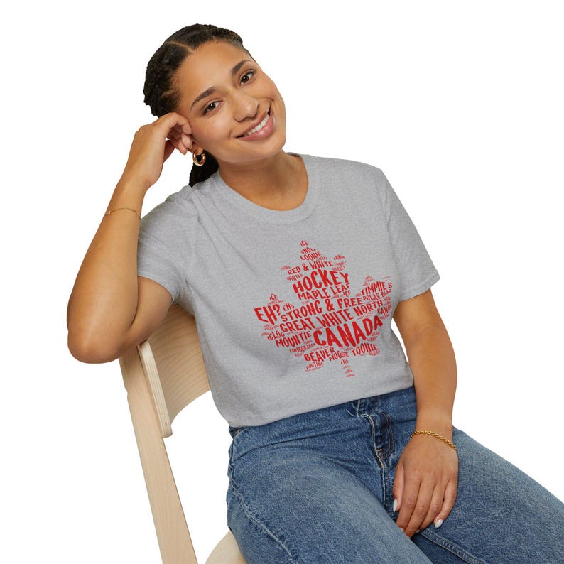 Camiseta con la hoja de arce de Canadá, camiseta del orgullo canadiense, camiseta del Gran Norte Blanco, camiseta de Canadá Fuerte y Libre, regalo de recuerdo de viaje, tienda canadiense de Etsy imagen 11