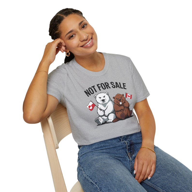 Not For Sale Greenland Canada Shirt, Beaver & Polar Bear Tee, Anti-Trump Canada T-Shirt, Made in Canada, Shop Canada Gift image 14