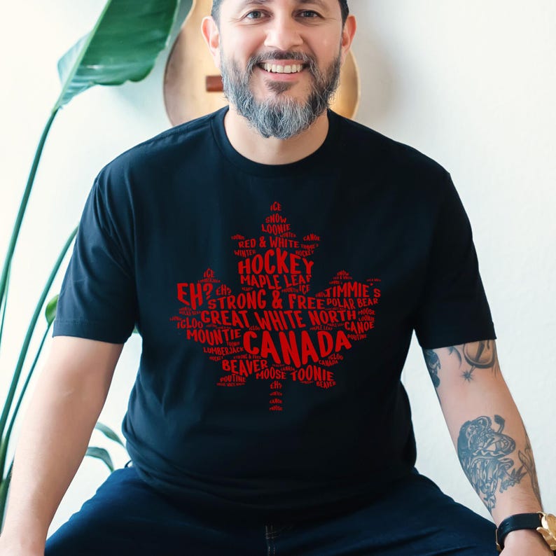 Camiseta con la hoja de arce de Canadá, camiseta del orgullo canadiense, camiseta del Gran Norte Blanco, camiseta de Canadá Fuerte y Libre, regalo de recuerdo de viaje, tienda canadiense de Etsy imagen 4