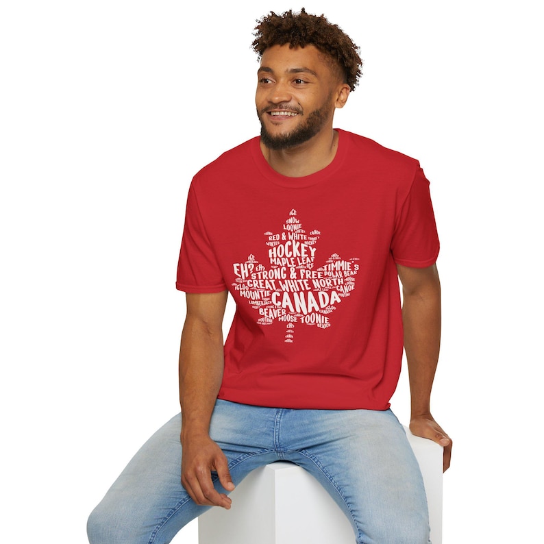 Camiseta con la hoja de arce de Canadá, camiseta del orgullo canadiense, camiseta del Gran Norte Blanco, camiseta de Canadá Fuerte y Libre, regalo de recuerdo de viaje, tienda canadiense de Etsy imagen 12