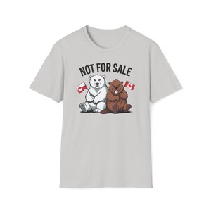 Not For Sale Greenland Canada Shirt, Beaver & Polar Bear Tee, Anti-Trump Canada T-Shirt, Made in Canada, Shop Canada Gift image 8