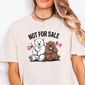 Not For Sale Greenland Canada Shirt, Beaver & Polar Bear Tee, Anti-Trump Canada T-Shirt, Made in Canada, Shop Canada Gift image 2