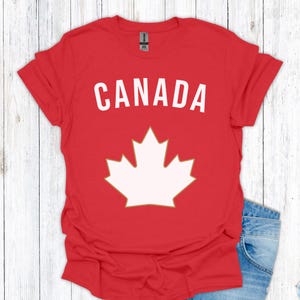 Team Canada Hockey T-Shirt, Maple Leaf Jersey Style Shirt, Canadian Team Support Tee, Gift for Sports Fan