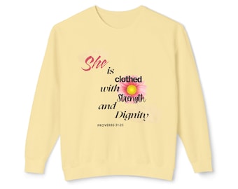 Inspire christian women Proverbs 31 Sweater Inspirational Gift, Women&#39;s ministry church members gift