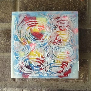 Mini Encaustic Wall Art, Textured Wall Art, Textured Encaustic, Abstract Wax Art, Mixed Media Wall Art, 6x6 painting, textured Art Decor
