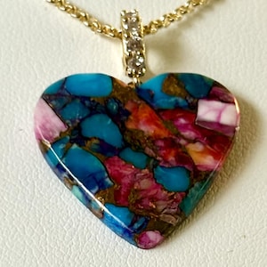 Dainty Spiny Oyster Heart Pendant Necklace