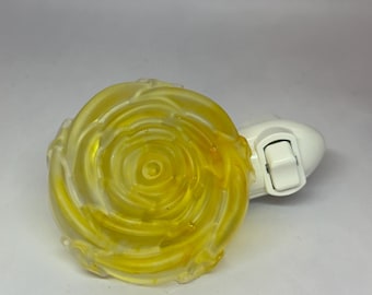 Handmade Resin Rose Night Light | Floral Home Decor, Romantic Plug-In Lamp
