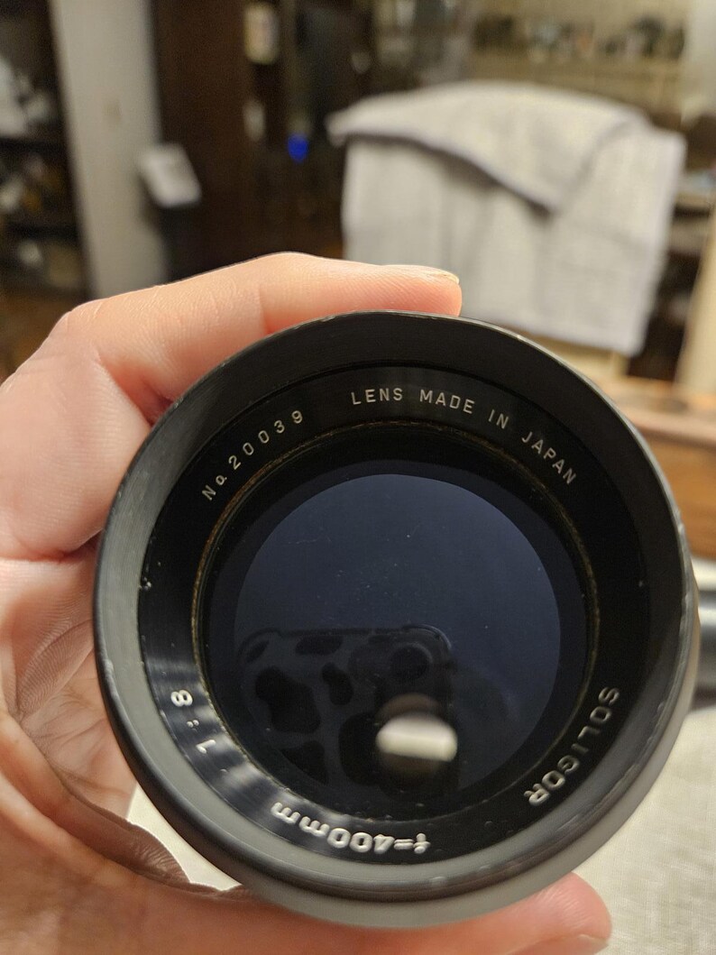 Soligor F = 400mm 1:8 Lens with case immagine 3