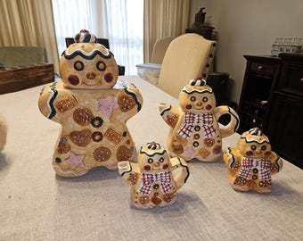 Vintage Jay Import Ceramic Gingerbread Set