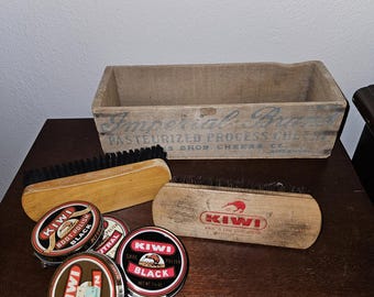 Caja de madera para queso pasteurizado procesado de la marca Vintage Imperial