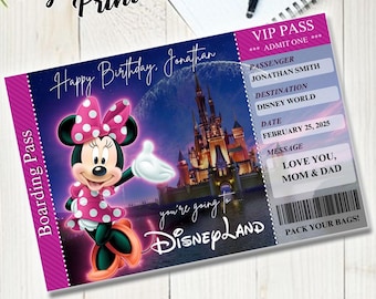 Disney Theme Park Tickets Surprise, My surprise trip to Disneyland, Disneyworld, Disneyland Florida, Disney Ticket Trip, You're Going Disney